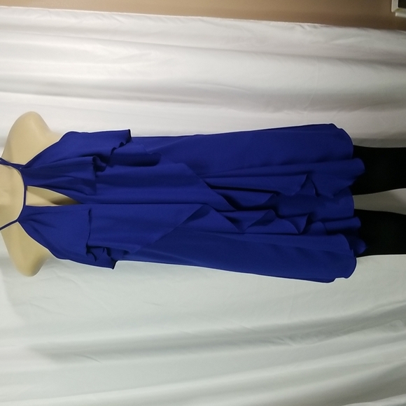 Bcbgmaxazria claudia cascade halter top in royal blue SIZE xs - Picture 1 of 8
